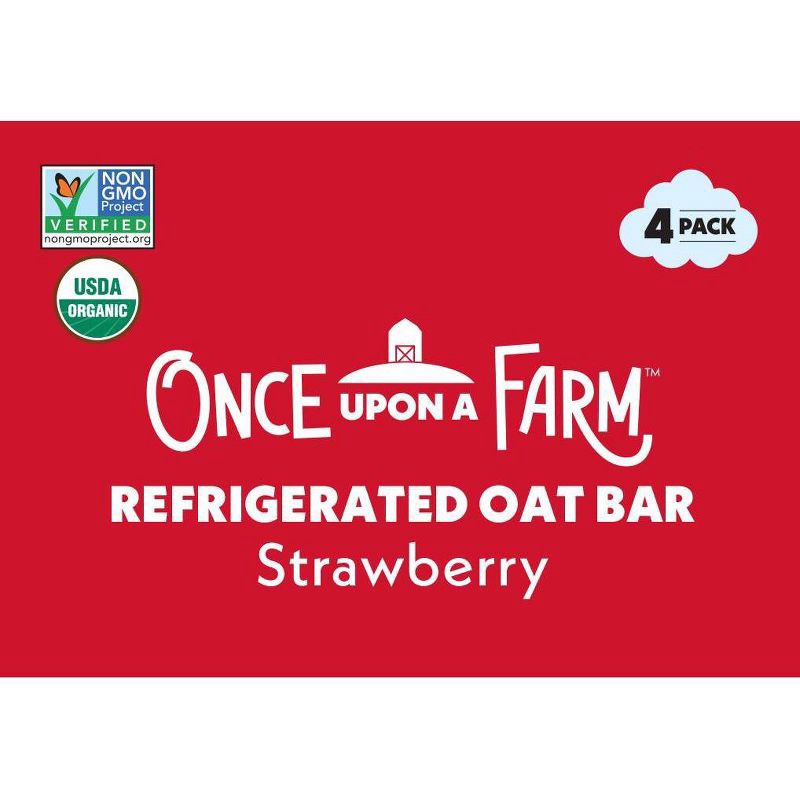 slide 4 of 4, Once Upon a Farm Strawberry Organic Refrigerated Oat Bar - 1.6oz, 1.6 oz