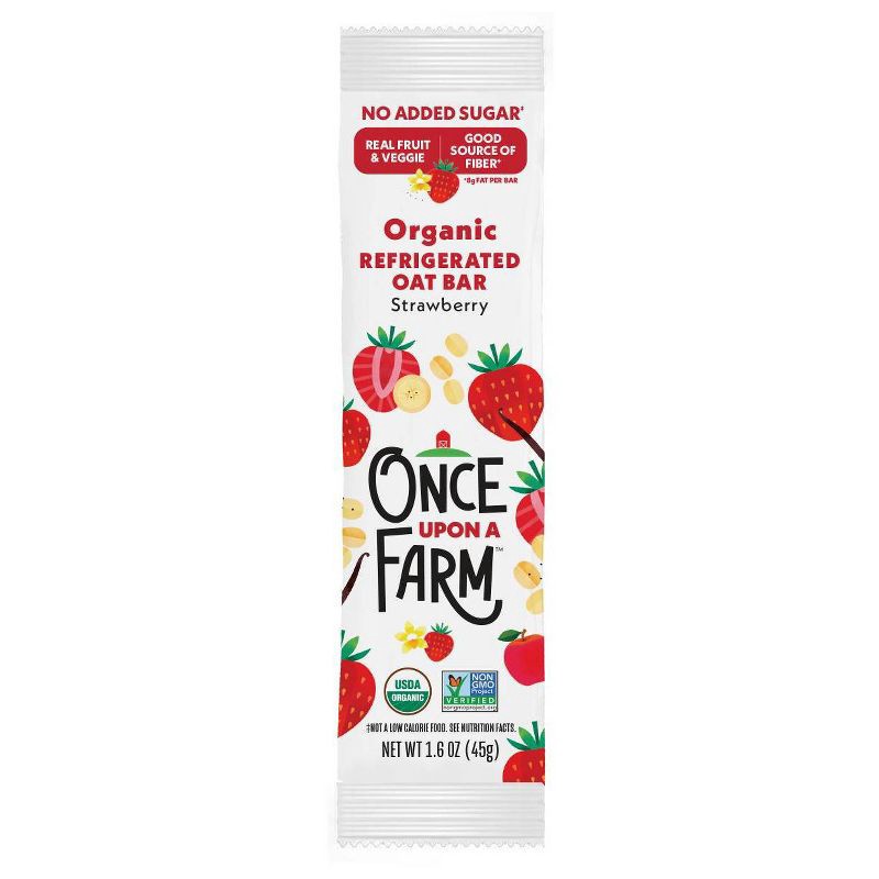 slide 1 of 4, Once Upon a Farm Strawberry Organic Refrigerated Oat Bar - 1.6oz, 1.6 oz