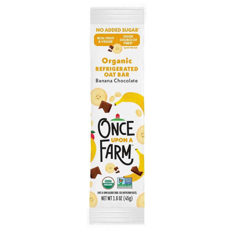 slide 1 of 4, Once Upon a Farm Organic Banana Chocolate Refrigerated Oat Bar - 1.6oz, 1.6 oz