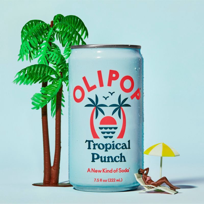 slide 2 of 8, OLIPOP Tropical Punch Prebiotic Soda - 4ct/7.5 fl oz Mini Cans, 4 ct; 7.5 fl oz