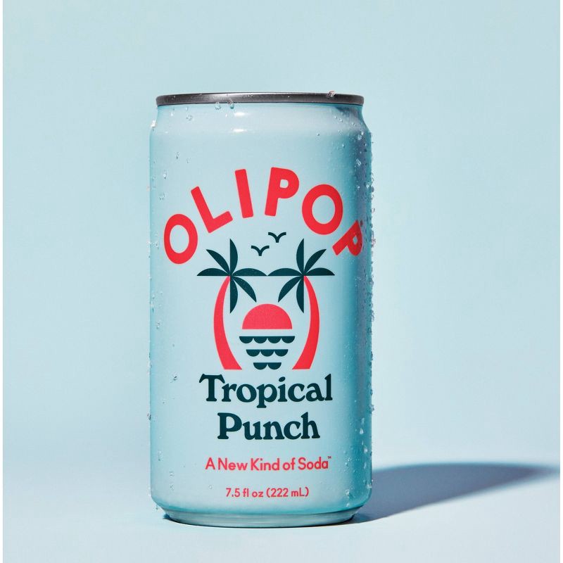 slide 5 of 8, OLIPOP Tropical Punch Prebiotic Soda - 4ct/7.5 fl oz, 4 ct; 7.5 fl oz