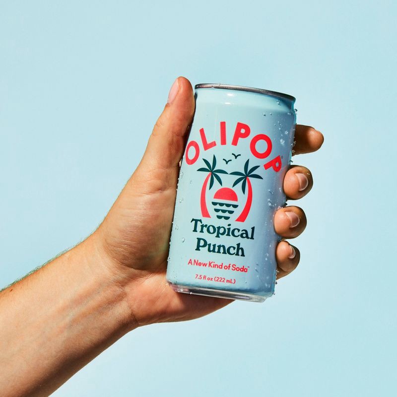 slide 7 of 8, OLIPOP Tropical Punch Prebiotic Soda - 4ct/7.5 fl oz Mini Cans, 4 ct; 7.5 fl oz