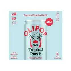 OLIPOP Tropical Punch Prebiotic Soda - 4ct/7.5 fl oz