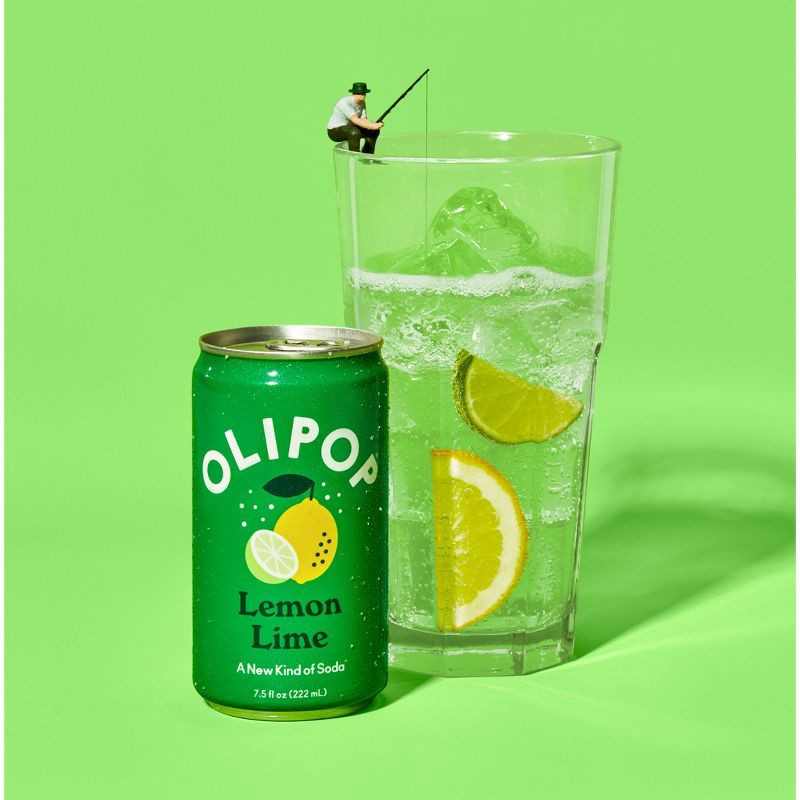 slide 2 of 10, OLIPOP Lemon Lime Prebiotic Soda - 4ct/7.5 fl oz Mini Cans, 4 ct; 7.5 fl oz