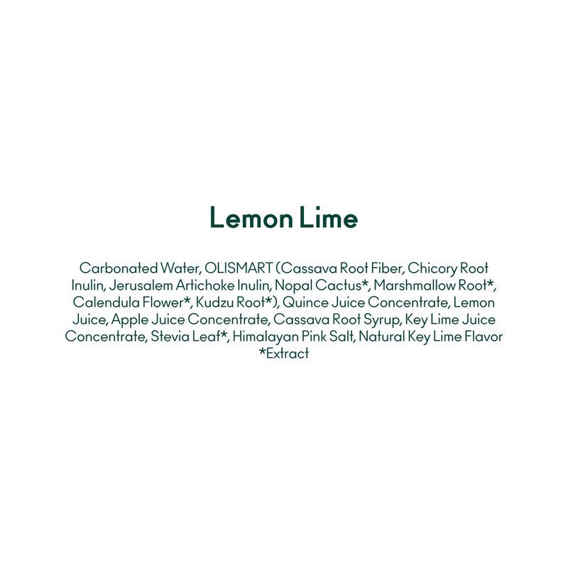 slide 8 of 10, OLIPOP Lemon Lime Prebiotic Soda - 4ct/7.5 fl oz Mini Cans, 4 ct; 7.5 fl oz