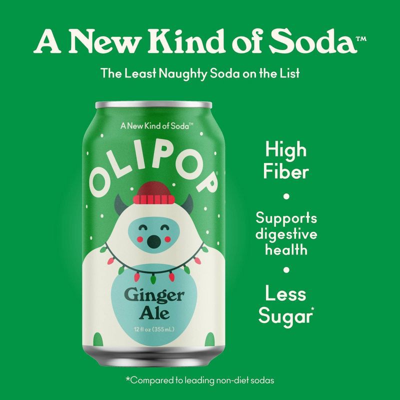 slide 2 of 11, OLIPOP Ginger Ale Prebiotic Soda - 12 fl oz Can, 12 fl oz