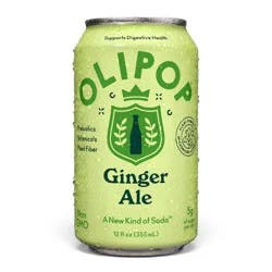 OLIPOP Ginger Ale Prebiotic Soda - 12 fl oz Can