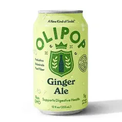 OLIPOP Ginger Ale Prebiotic Soda - 12 fl oz