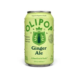 OLIPOP 9g Fiber Prebiotic Soda Ginger Ale - 12 fl oz Can