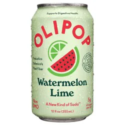 OLIPOP Watermelon Lime Prebiotic Soda - 12 fl oz Can