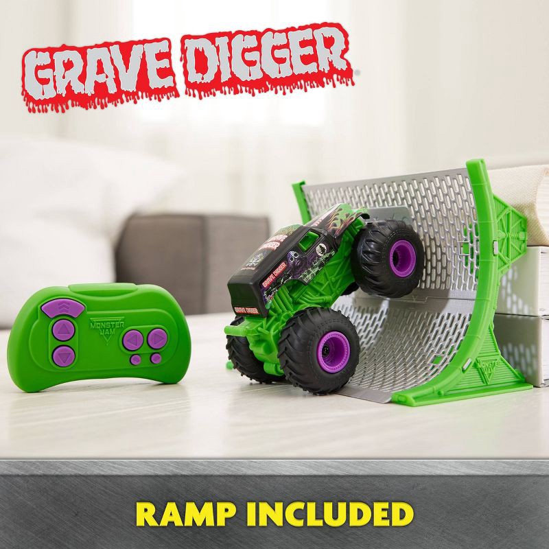 slide 3 of 9, Monster Jam Grave Digger RC Monster Truck 1:64 Scale, 1 ct