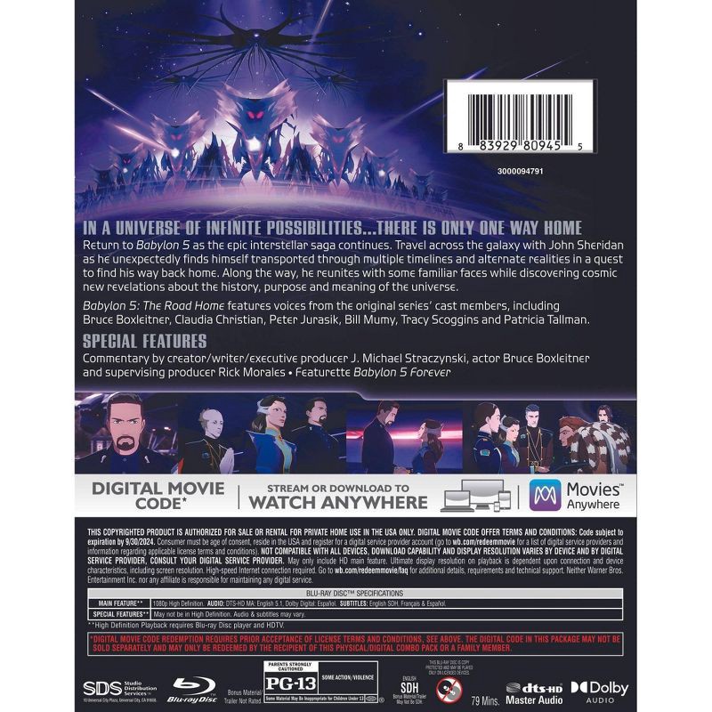 slide 3 of 3, Warner Home Video Babylon 5: The Road Home (Blu-ray + Digital), 1 ct