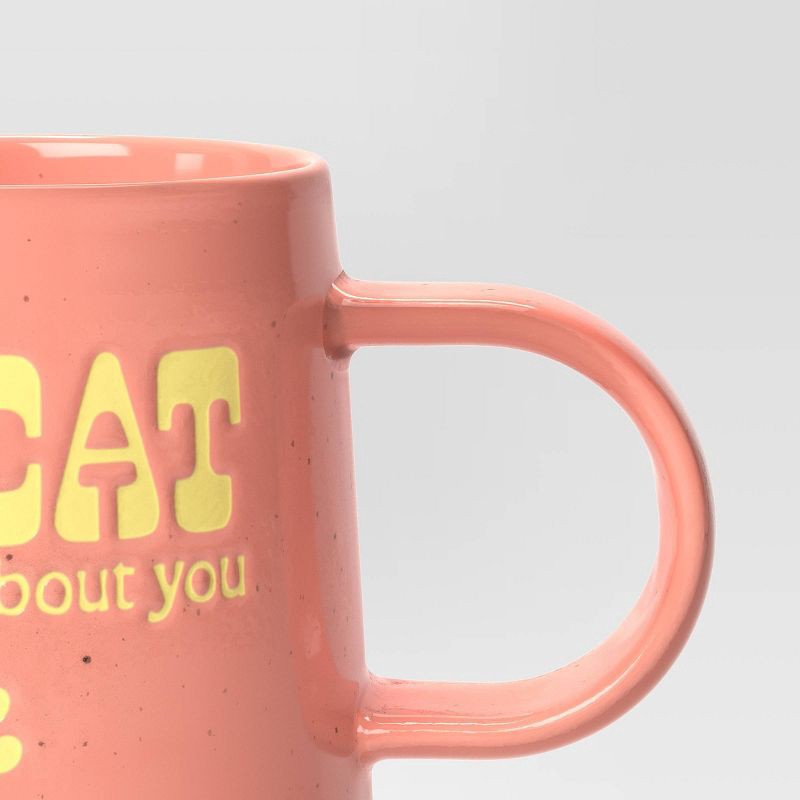 slide 3 of 3, 16oz Stoneware My Cat was Right About You Mug - Room Essentials™: Orange Coffee Mug, Microwave & Dishwasher Safe, 16 oz