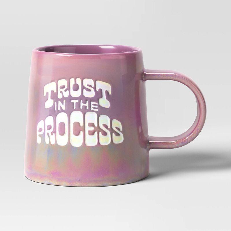 slide 1 of 3, 16oz Stoneware Trust in The Process Mug - Room Essentials™, 16 oz