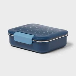 Kids' Stars Bento Box Dark Blue - Pillowfort™: Leakproof Lunchbox, Stainless Steel, Ages 1-15, Hand Wash