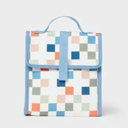 Kids' Checkered Lunch Tote - Pillowfort™