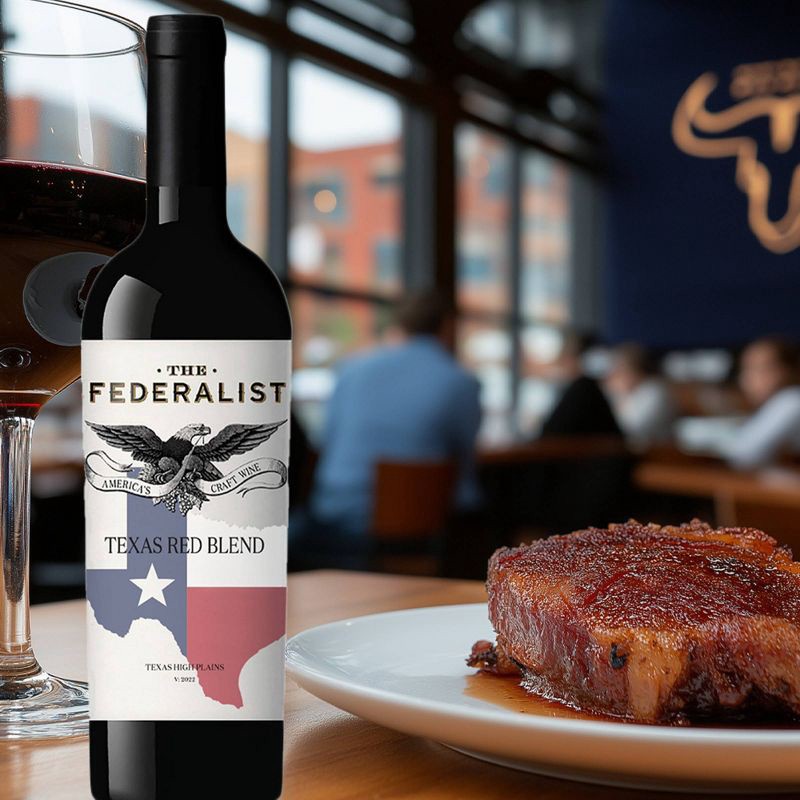 slide 7 of 8, The Federalist Texas Red Blend Wine - 750ml Bottle, 750 ml