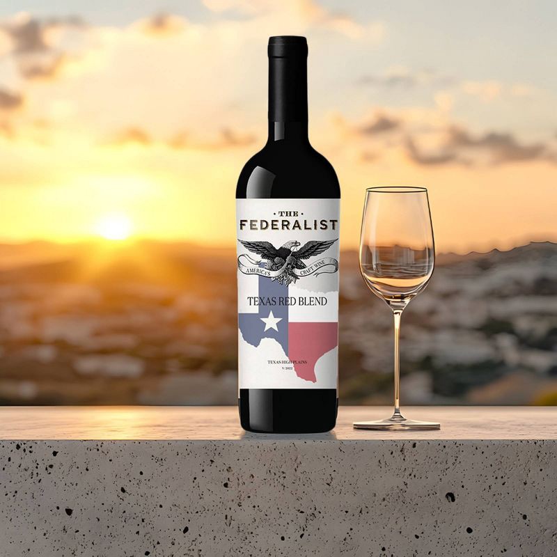 slide 8 of 8, The Federalist Texas Red Blend Wine - 750ml Bottle, 750 ml