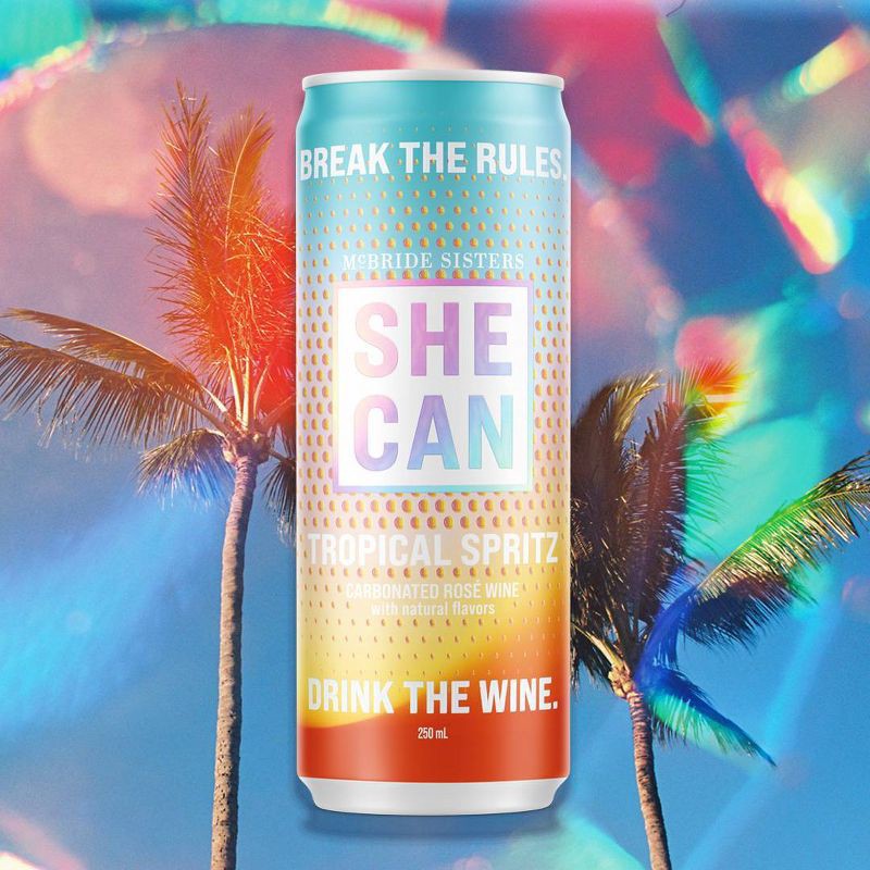 slide 6 of 7, SHE CAN Wines Tropical Spritz - 4pk/250ml Cans, 4 ct; 250 ml