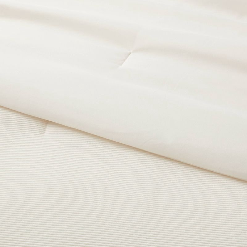 slide 3 of 3, Full/Queen Corduroy Plush Comforter Ivory - Room Essentials™, 1 ct