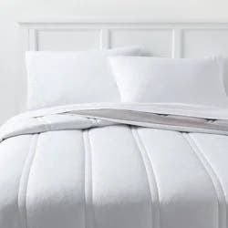Twin/Twin Extra Long Lofty Microfiber Comforter White - Room Essentials™: Midweight, OEKO-TEX Certified, Dorm Bedding