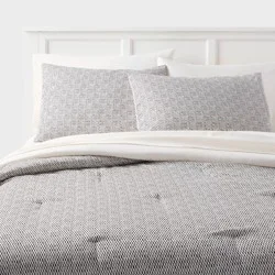 Full/Queen Printed Comforter Set Black/White - Room Essentials™: Includes Sheets, Shams, OEKO-TEX Certified