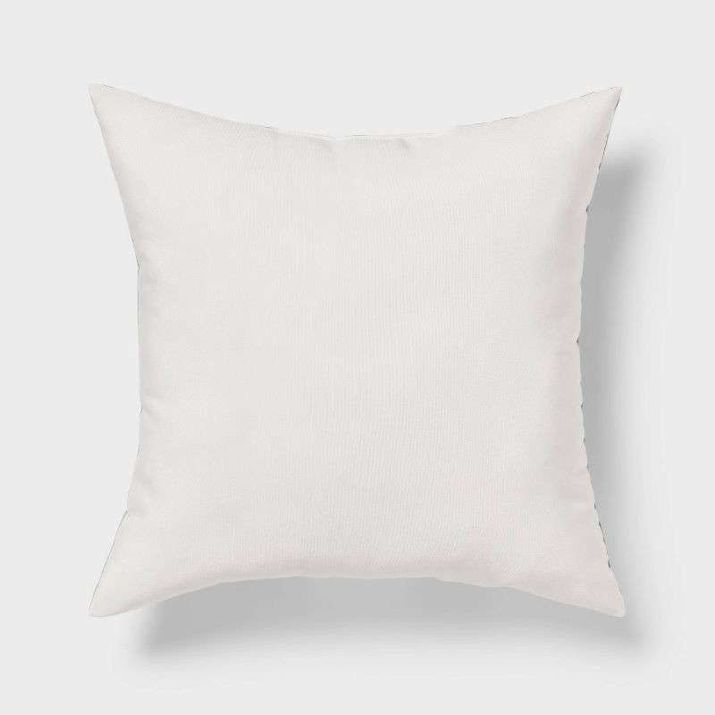slide 3 of 3, Square Decorative Pillow White/Black - Room Essentials™: Canvas Texture, Recycled Polyester, Indoor Abstract Design, 1 ct