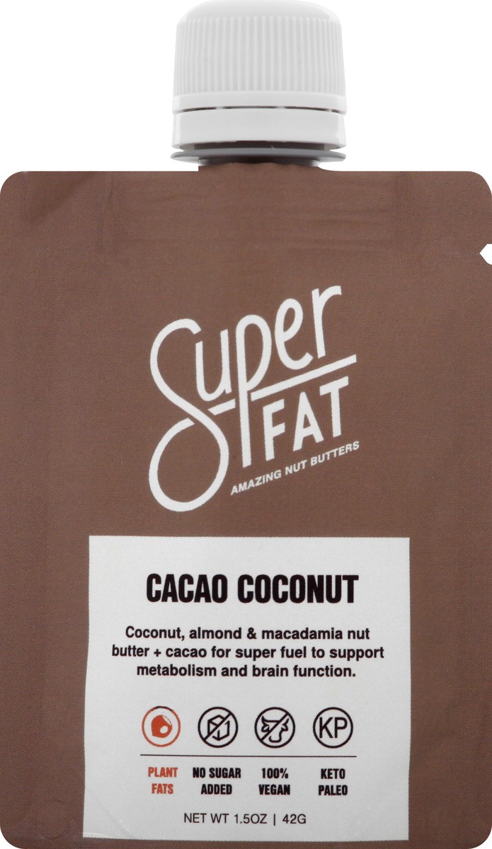 slide 2 of 8, SuperFat Nut Butter Cacao Coconut, 1.5 oz