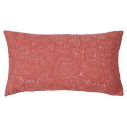 Haven + Key Floral Jacquard Lumbar Throw Pillow - Clay