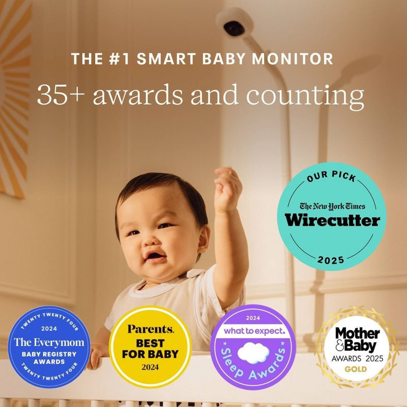slide 5 of 13, Nanit Pro Smart Baby Monitor & Floor Stand - White, 1 ct