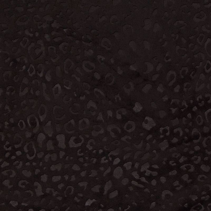 slide 5 of 7, 50"x63" Blackout Embossed Velvet Curtain Panel Black - Threshold™: Tiger Print, UV Protection, Recycled Polyester, 1 ct