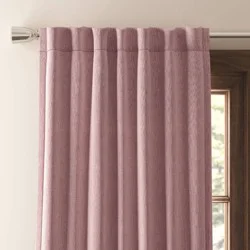50"x84" Blackout Corded Ribbed Curtain Panel Rose Pink - Threshold™: Recycled Polyester, Lined, Indoor Use