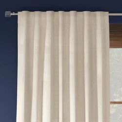 50"x84" Blackout Textured Plaid Curtain Panel Ivory - Threshold™