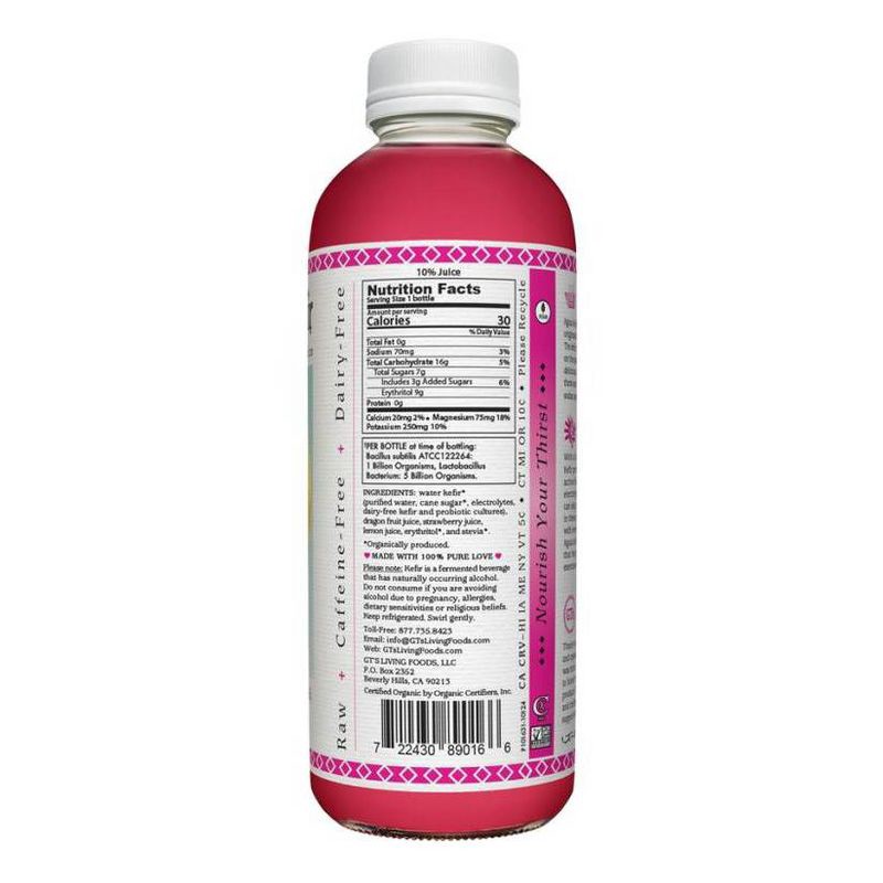 slide 3 of 4, GT's Dragon Fruit Fresa Agua de Kefir - 16 fl oz, 16 fl oz