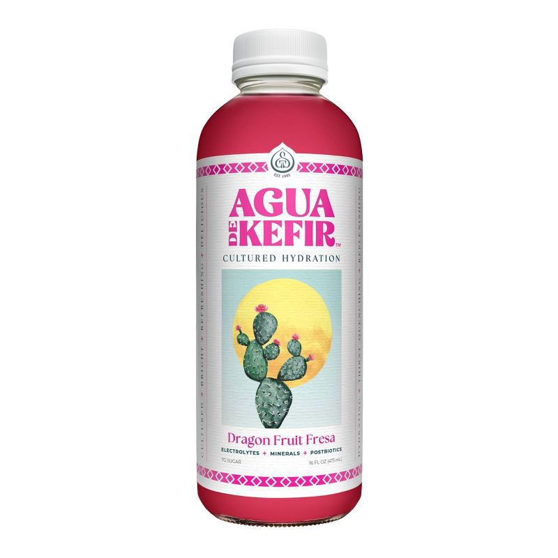 slide 1 of 4, GT's Agua De Kefir Dragon Fruit Fresa - 16 fl oz, 16 fl oz