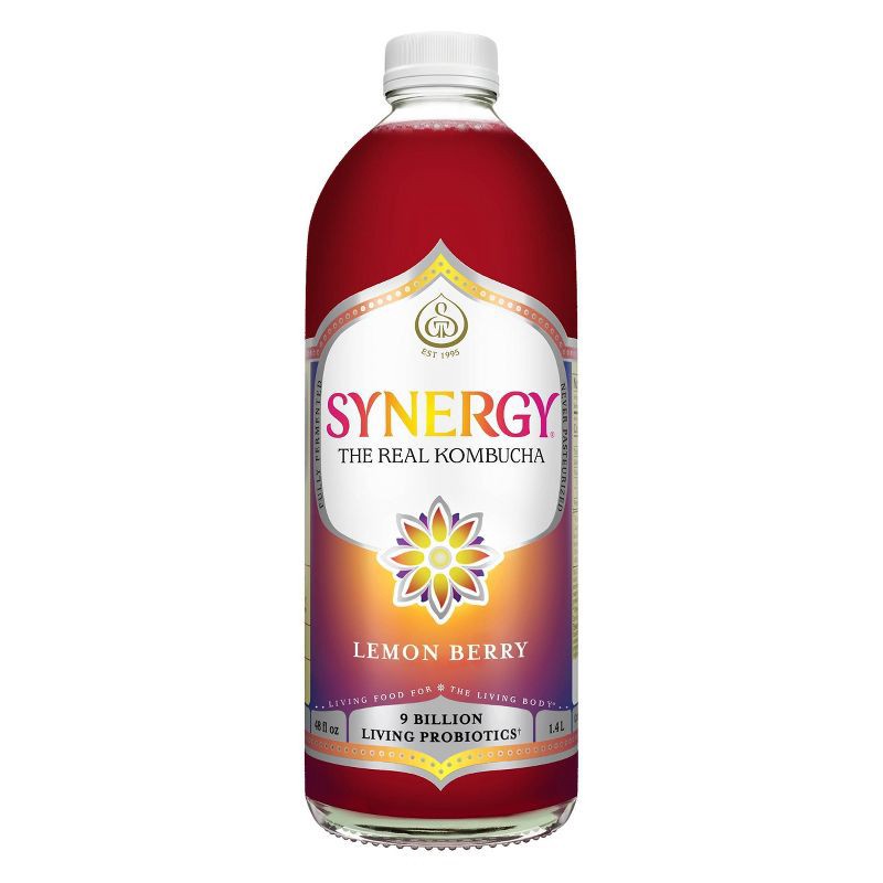slide 1 of 9, GT's Synergy The Real Kombucha, Lemon Berry - 48oz, 48 oz