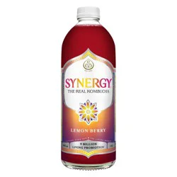 GT's Synergy The Real Kombucha, Lemon Berry - 48oz