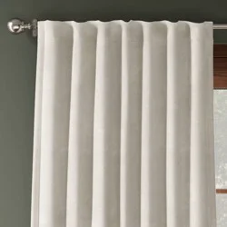 50"x63" Blackout Chenille Curtain Panel Ivory - Threshold™: Contemporary Lined Solid, Indoor Use, Back Tab, Rod Pocket
