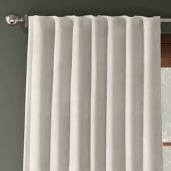 50"x84" Blackout Chenille Curtain Panel Ivory - Threshold™: Contemporary Lined Solid, Indoor Use, Back Tab, Rod Pocket