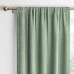 42"x84" Room Darkening Heathered Thermal Window Curtain Panel Green - Room Essentials™: Energy Efficient, Solid, Indoor Use