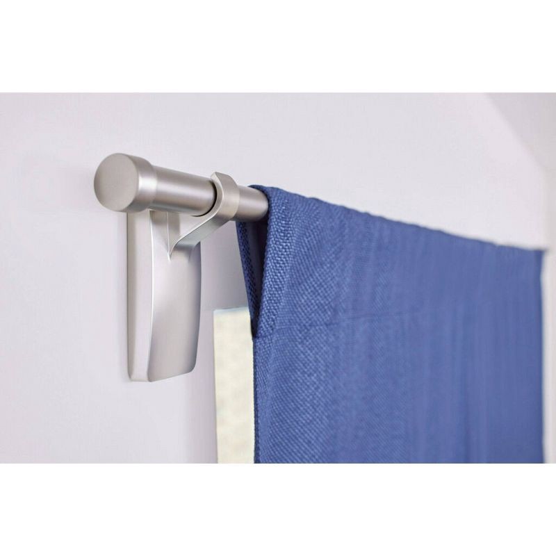 slide 2 of 5, 2pk Command Window Hooks Satin Nickel: Curtain Holdbacks & Tiebacks, Satin Finish, Plastic, 6.75" Height, 2 Pieces, 2 ct