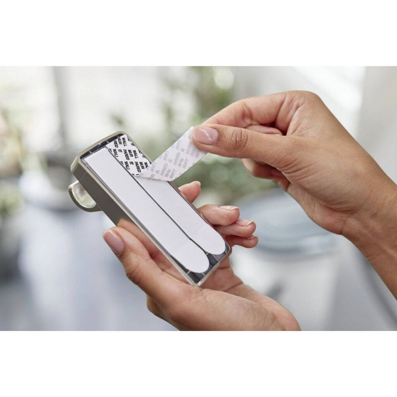 slide 3 of 5, 2pk Command Window Hooks Satin Nickel: Curtain Holdbacks & Tiebacks, Satin Finish, Plastic, 6.75" Height, 2 Pieces, 2 ct