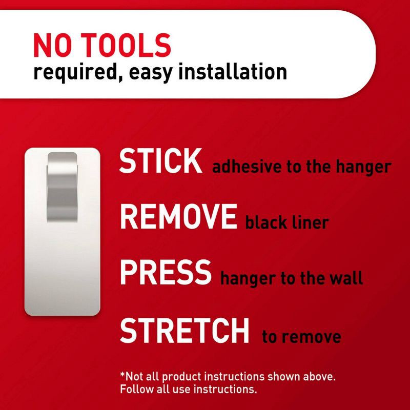 slide 7 of 9, 2pk Command Window Hooks Satin Nickel: Curtain Holdbacks & Tiebacks, Satin Finish, Plastic, 6.75" Height, 2 Pieces, 2 ct