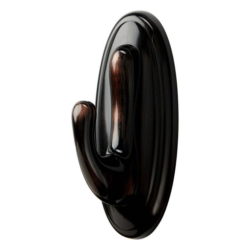 slide 2 of 4, 2pk Command Curtain Rod Hooks Black: No Drill Curtain Rod Brackets, Plastic, 5lb Capacity, Support Brackets, 2ct, 2 ct, 5 lb, 2 ct