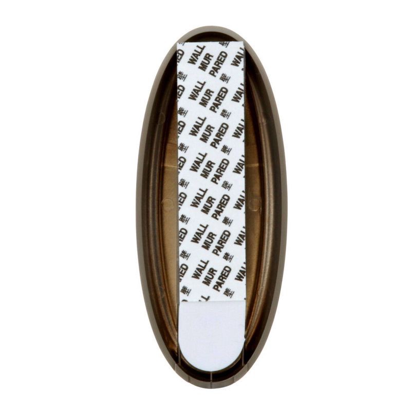 slide 3 of 4, 2pk Command Curtain Rod Hooks Black: No Drill Curtain Rod Brackets, Plastic, 5lb Capacity, Support Brackets, 2ct, 2 ct, 5 lb, 2 ct