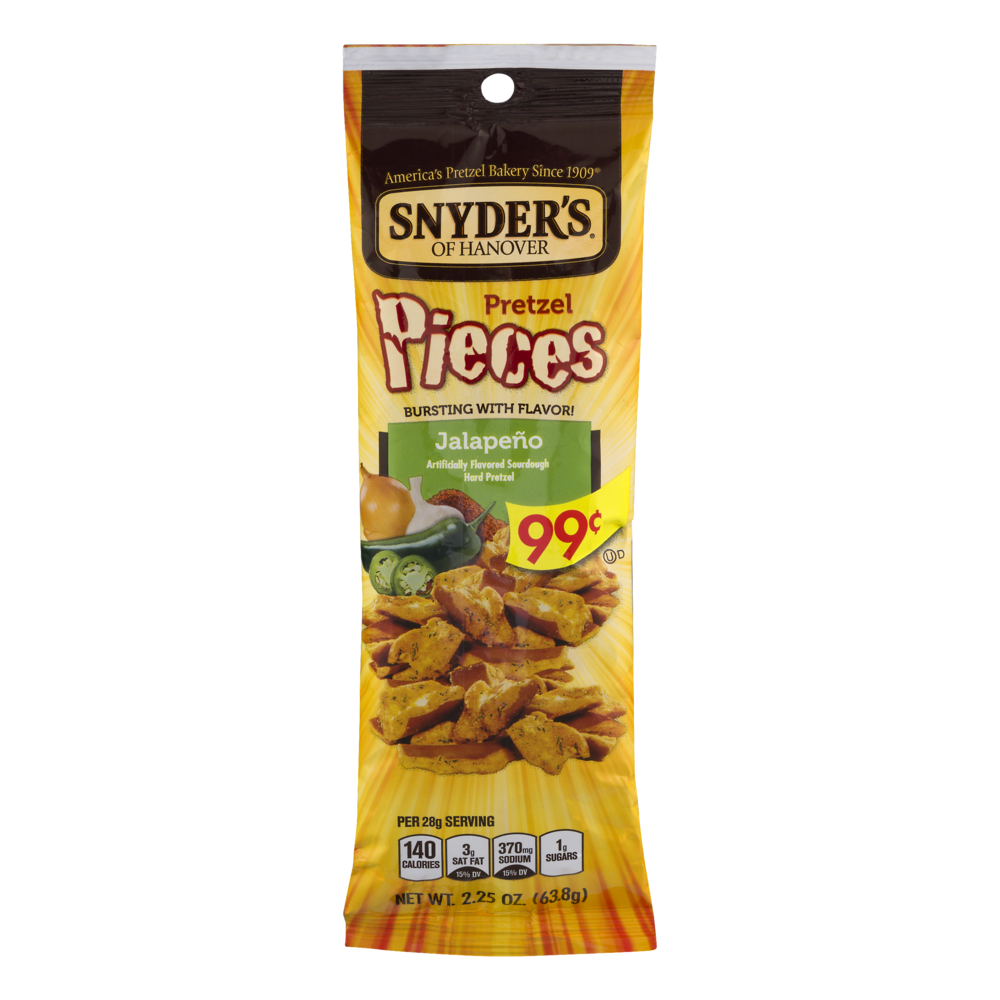 slide 1 of 1, Snyder's of Hanover Jalapeno Pretzel Tube, 2.25 oz