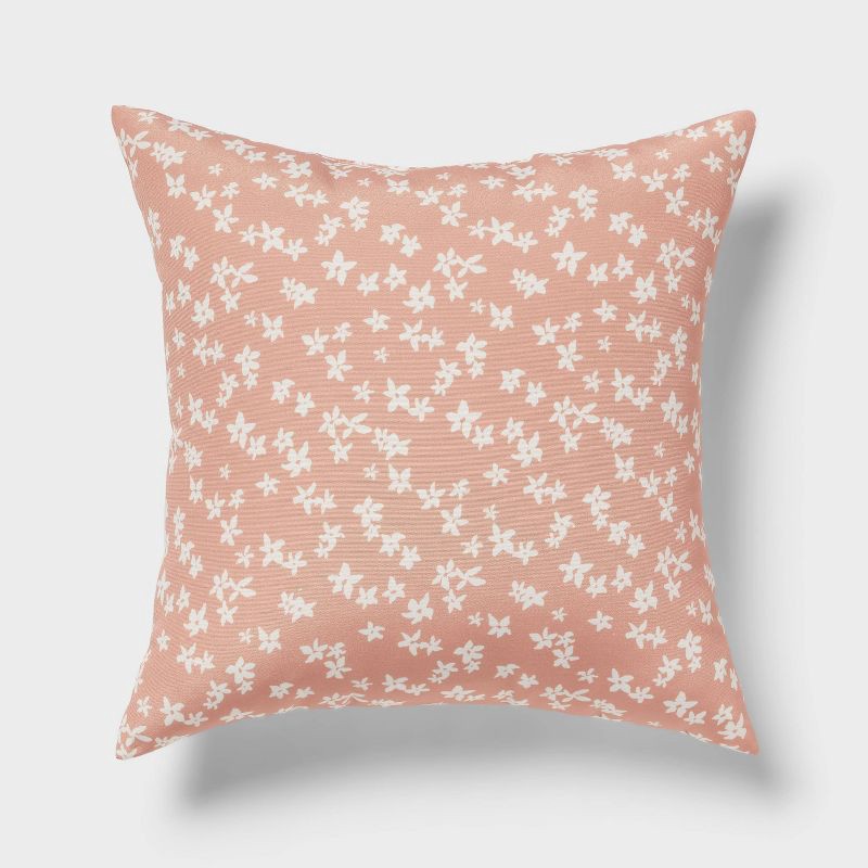 slide 1 of 3, Square Decorative Pillow Copper - Room Essentials™: Abstract Pattern, Indoor Canvas, Teen-Friendly, OEKO-TEX Certified, 1 ct