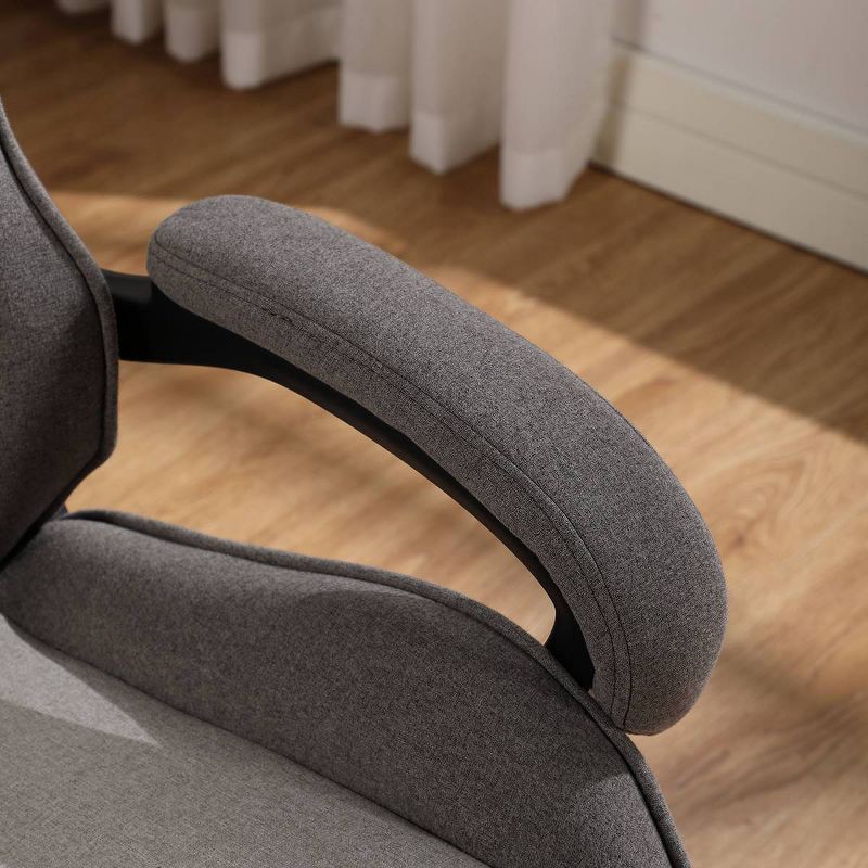 slide 13 of 14, Swivel Gaming Chair Gray - Room Essentials™: Upholstered Computer Desk Chair, Adjustable, Fixed Arms, 1 ct