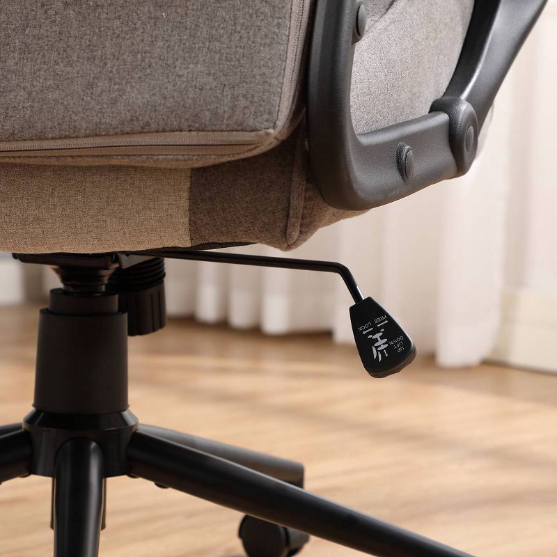 slide 11 of 14, Swivel Gaming Chair Gray - Room Essentials™: Upholstered Computer Desk Chair, Adjustable, Fixed Arms, 1 ct