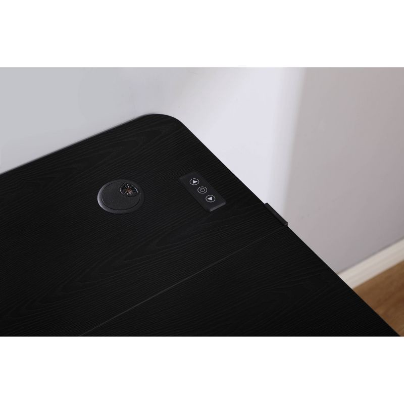 slide 17 of 17, Gaming Desk with LED Lights and Headphone Holder Black - Room Essentials™, 1 ct